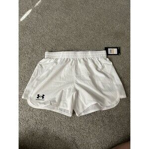 Under Armour Women's Accelerate Training Shorts, Small, White 35.00 Retail‎